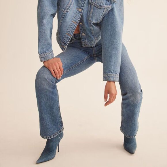 Dynamite Candice Bootcut Jeans Blue - Size 27 (Cropped, 28" Inseam) - Picture 5 of 16